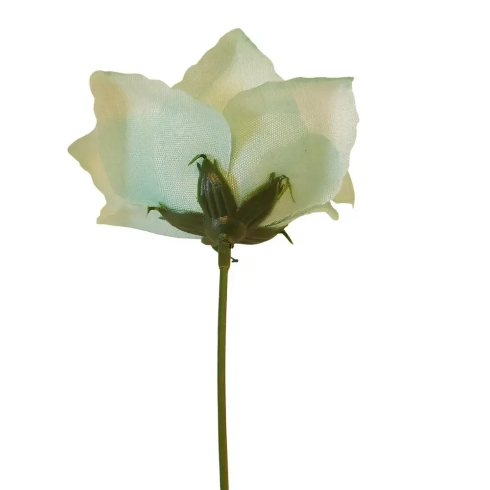 Artificial Mint Aqua Green Roses Lot of 50 2.5in Short Stems Wedding Craft
